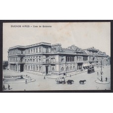 CASA DE GOBIERNO TRANVIA ANTIGUA TARJETA POSTAL